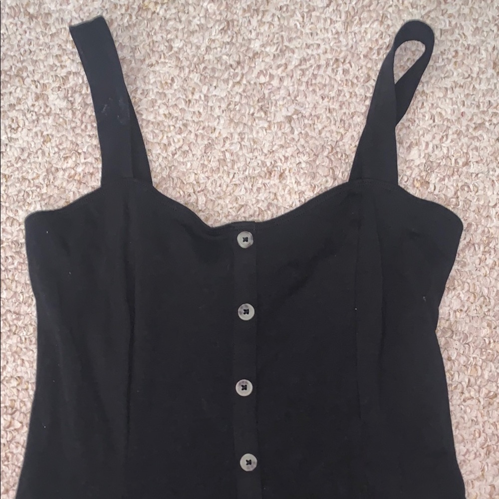 Forever 21 Black Button-Front Romper - Picture 2 of 4